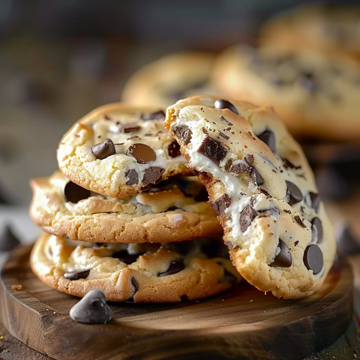 Cheesecake Stuffed Chocolate Chip Cookies
