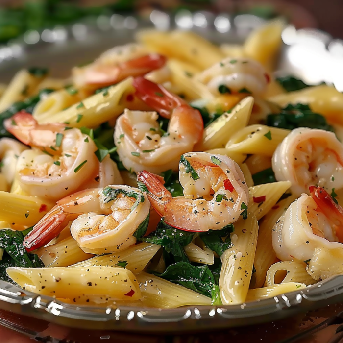 Cheese Shrimp Penne Pasta
