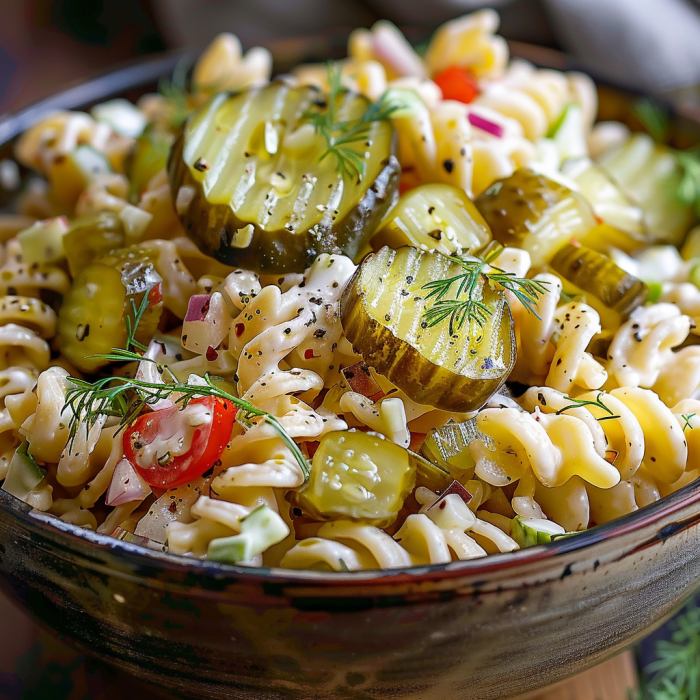 Dill Pickle Pasta Salad
