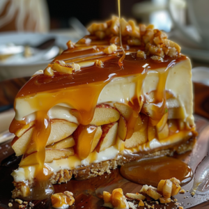 Caramel Apple Cheesecake Cake