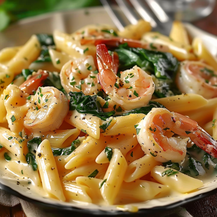 Cheese Shrimp Penne Pasta