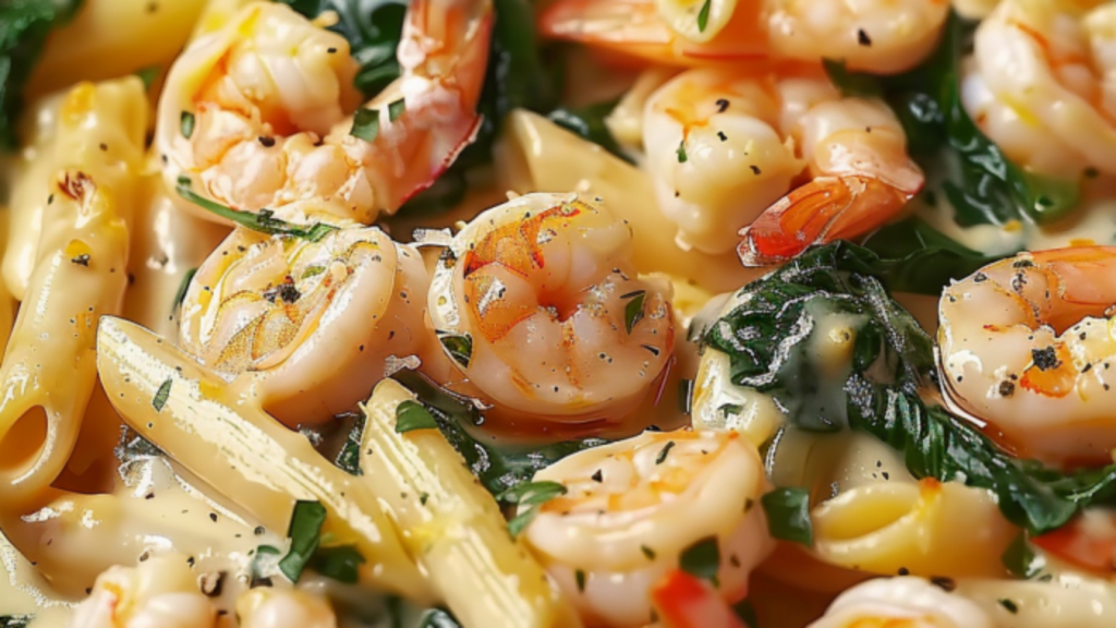 Cheese Shrimp Penne Pasta