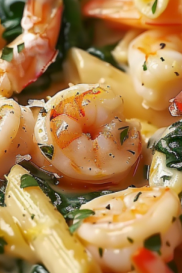 Cheese Shrimp Penne Pasta