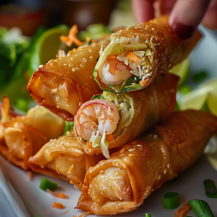 Shrimp and Cabbage Egg Rolls