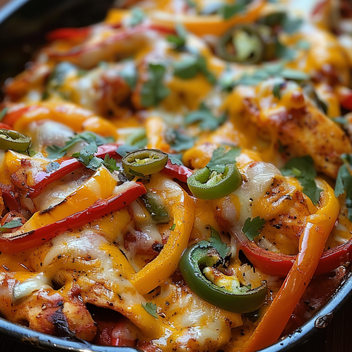 Cheesy Baked Fajita Chicken