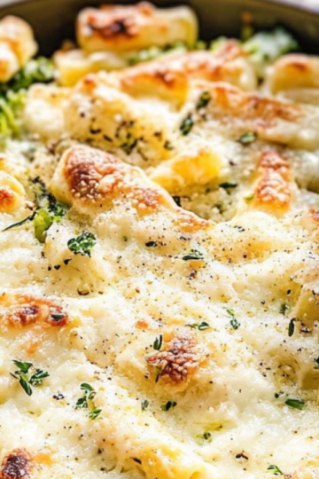 Baked Ziti with Broccoli and Alfredo Sauce