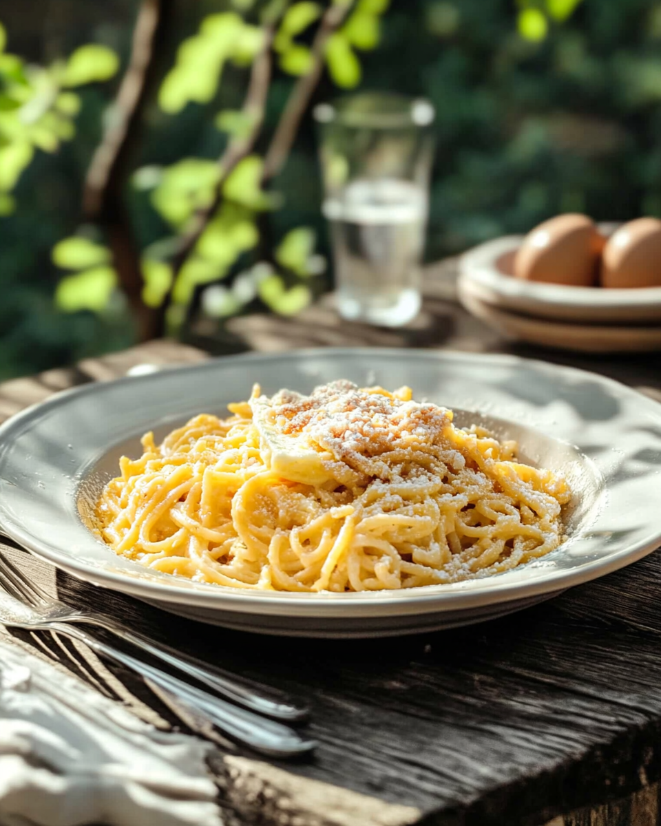 Spaghetti Carbonara with Pancetta