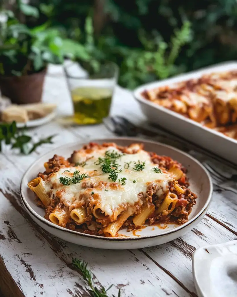 Baked Rigatoni with Meat Sauce
