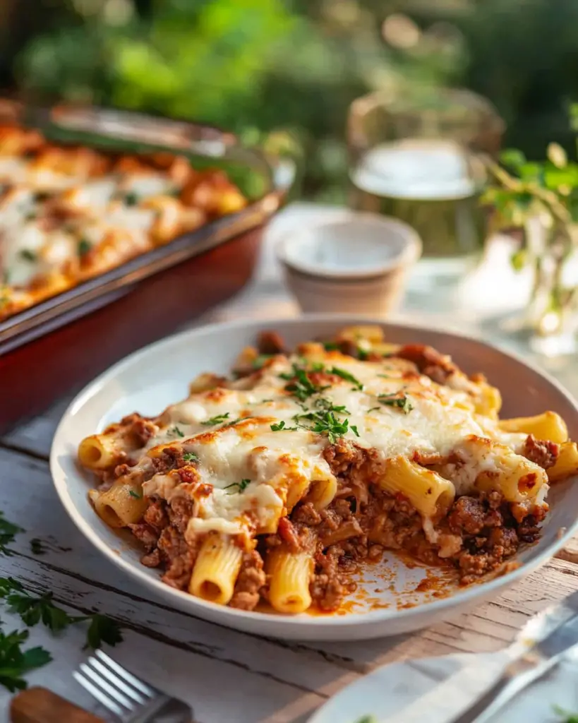 Baked Rigatoni with Meat Sauce
