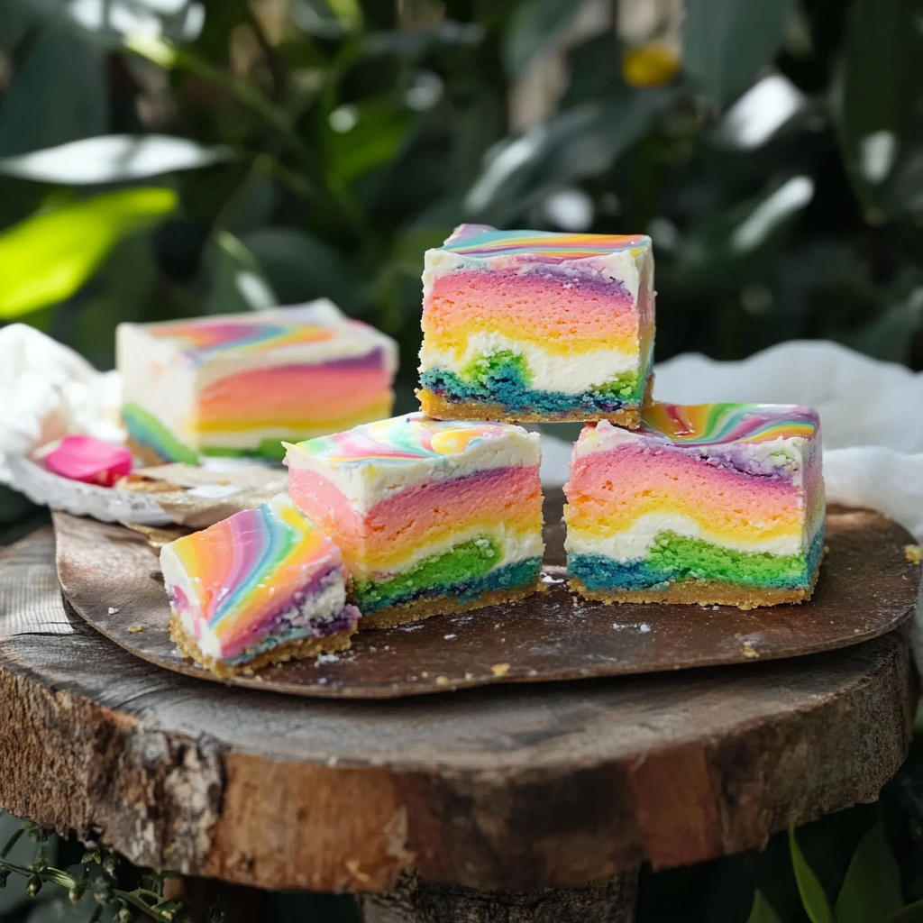 Rainbow Cheesecake Bars