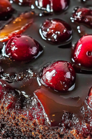 Chocolate Cherry Upside Down Cake