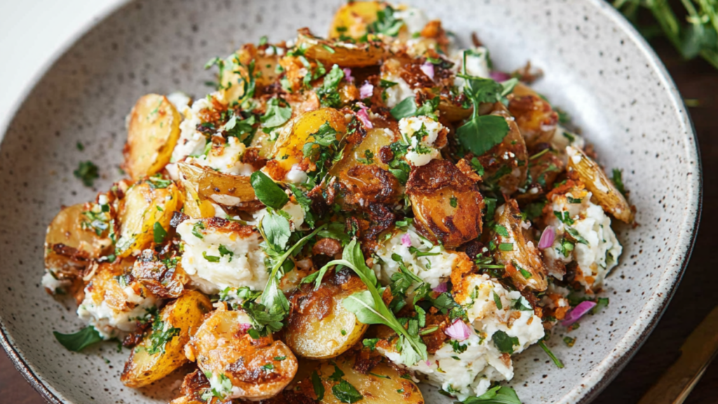 Crispy Smashed Potato Salad