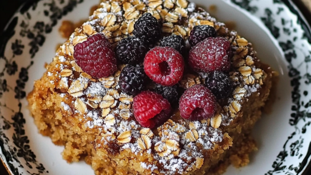 Lazy Day Oatmeal Cake 🍰🌾