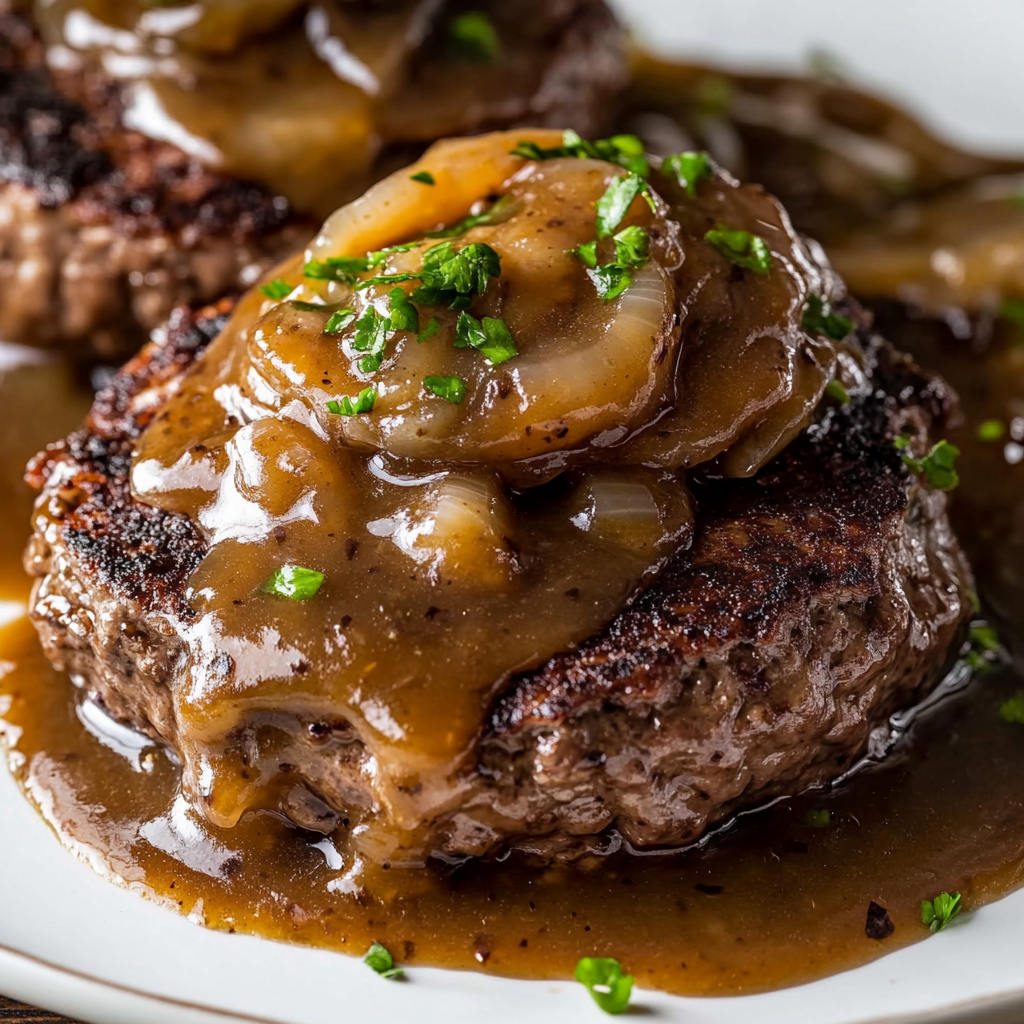 Hamburger Steaks with Onion Gravy