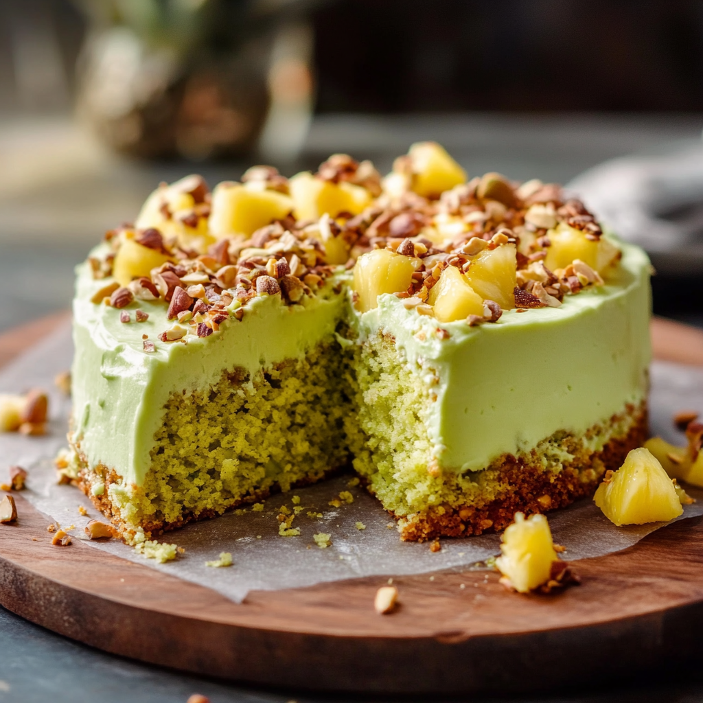 Pistachio Pineapple Cake