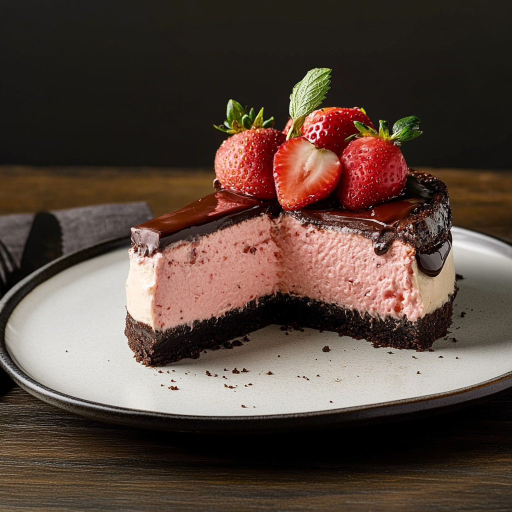 Chocolate Strawberry Cheesecake