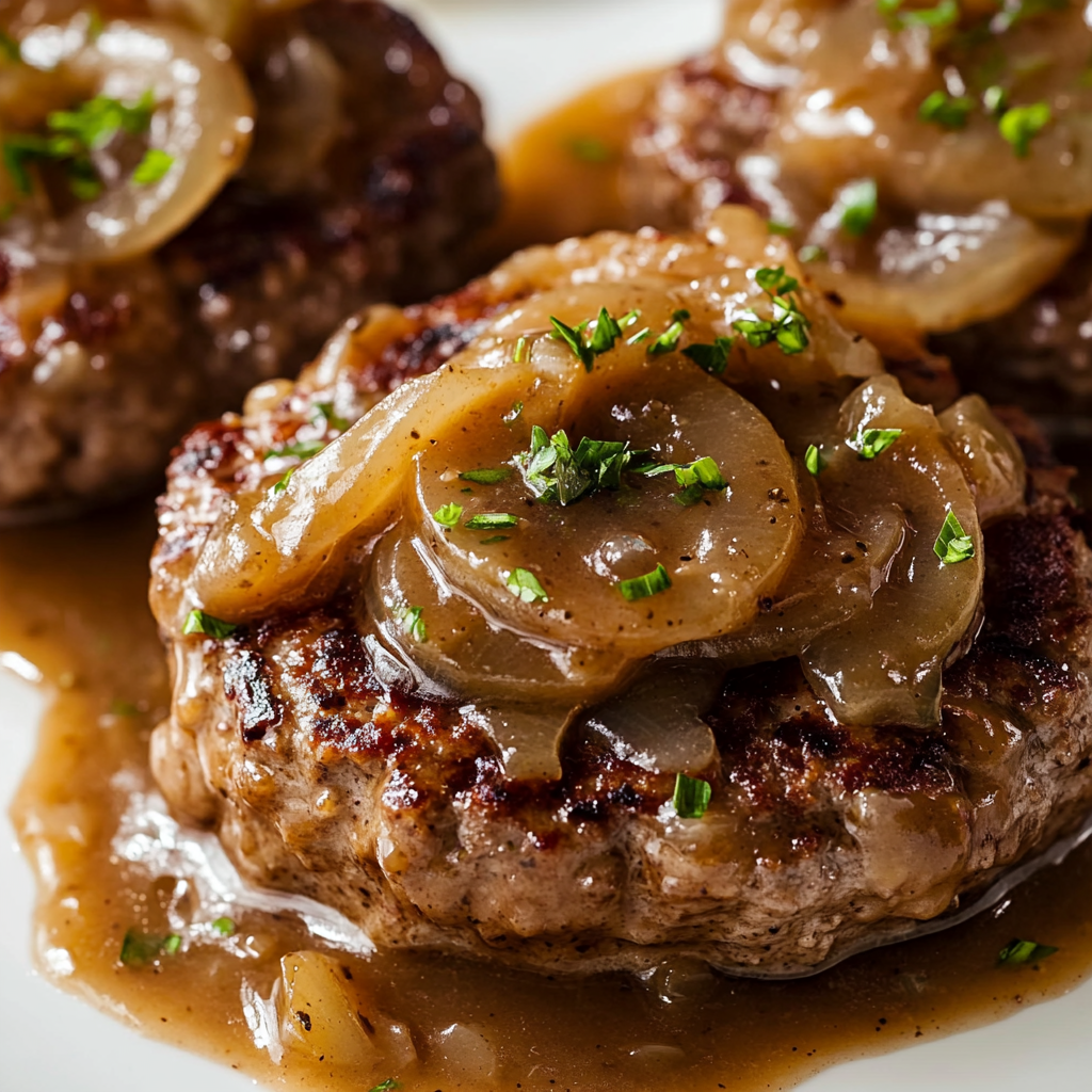 Hamburger Steaks with Onion Gravy