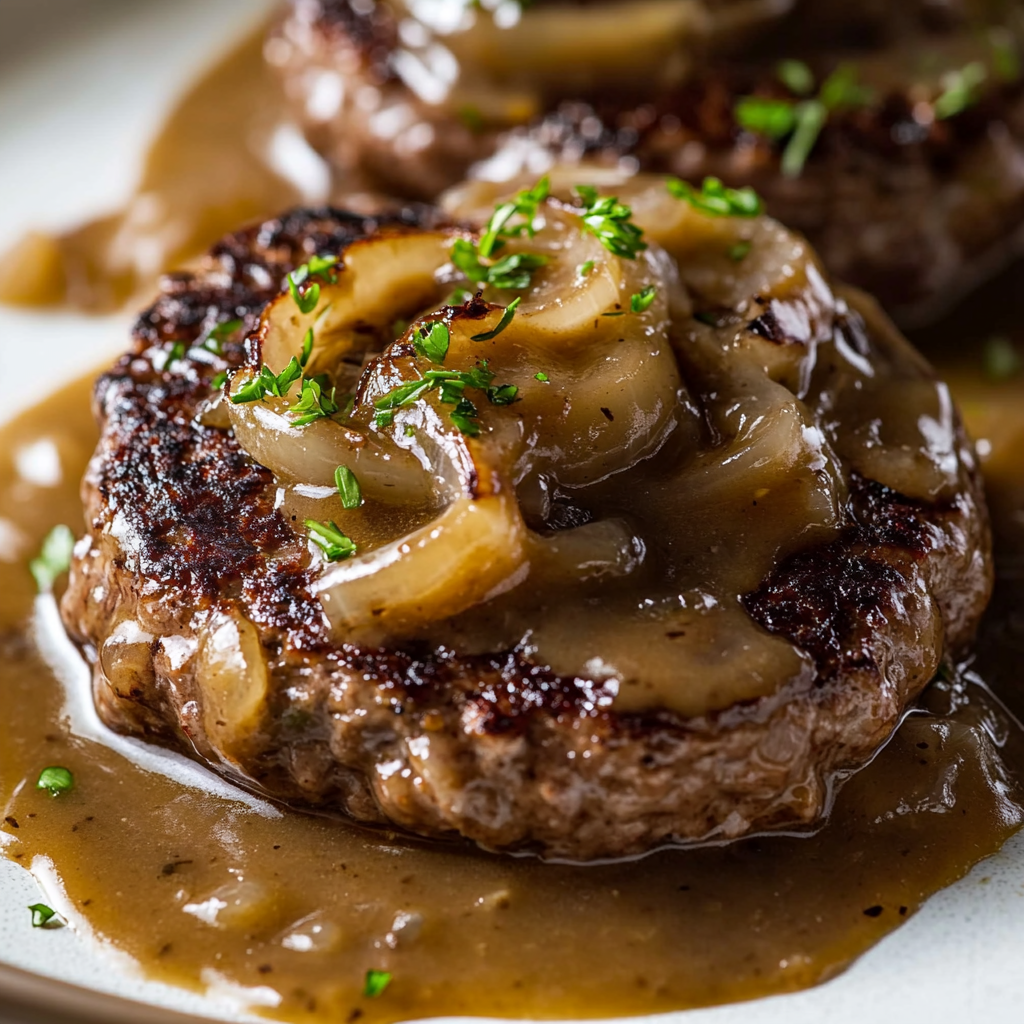 Hamburger Steaks with Onion Gravy