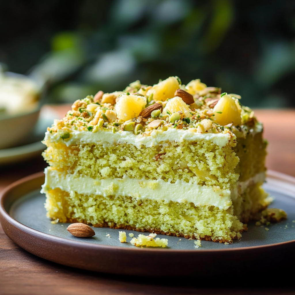 Pistachio Pineapple Cake