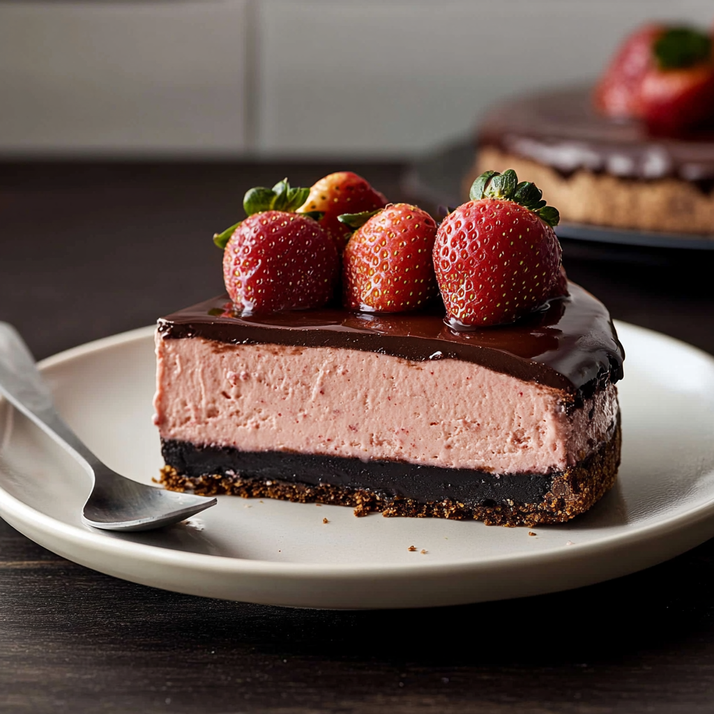 Chocolate Strawberry Cheesecake