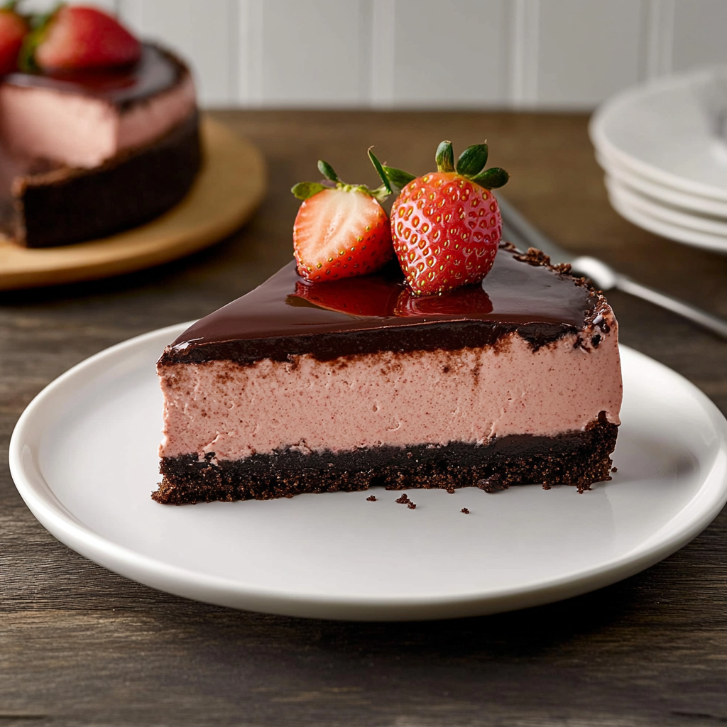 Chocolate Strawberry Cheesecake