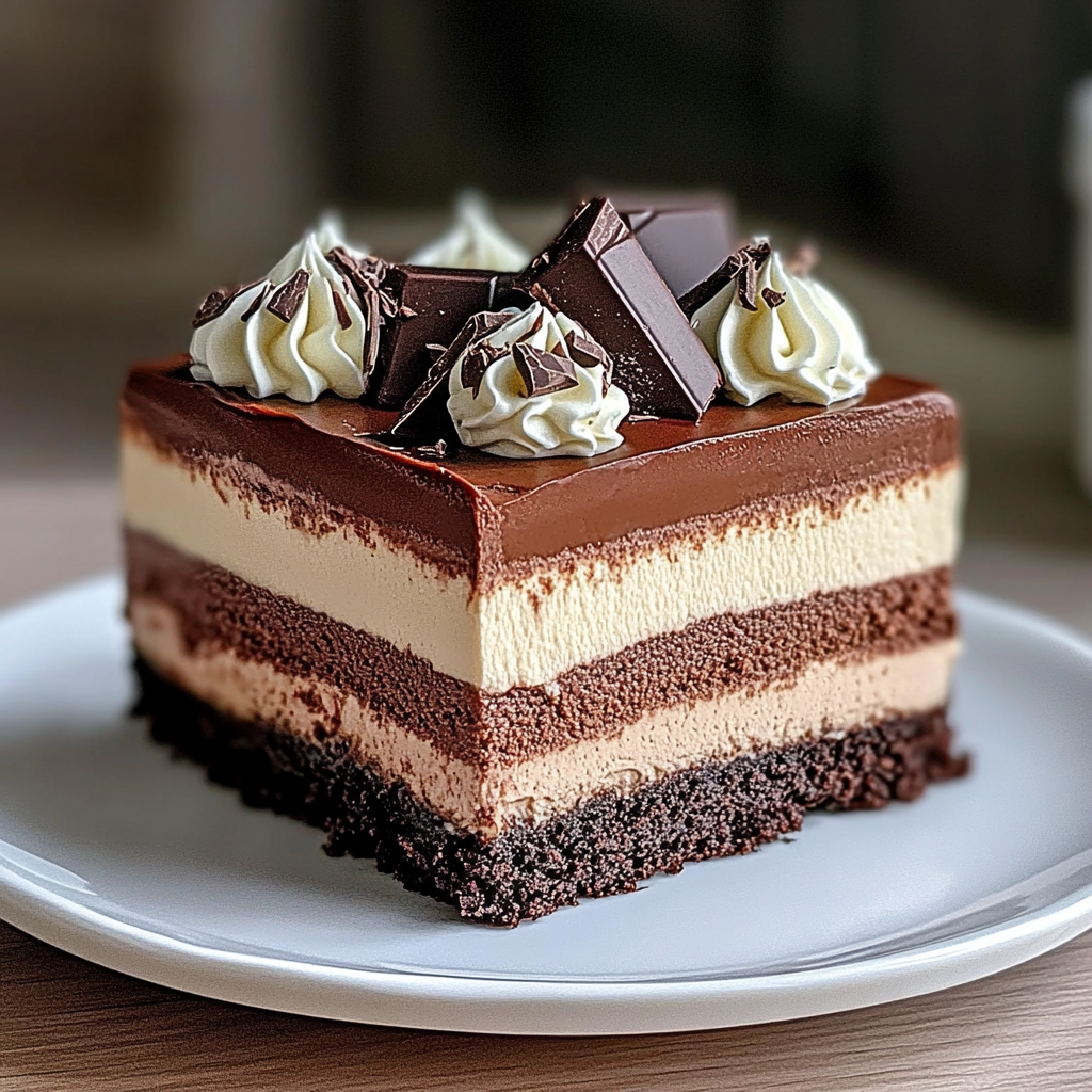 Triple Chocolate Mousse Cake