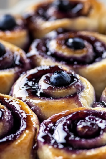 Blueberry Bliss: Cinnamon Rolls Reimagined