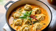 Thai Coconut Curry Dumpling Soup