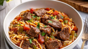 Hearty Beef Celery Orzo Stew