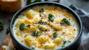 Cheddar Garlic Herb Potato Soup