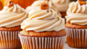 Pumpkin Cupcakes with Cream Cheese Frosting