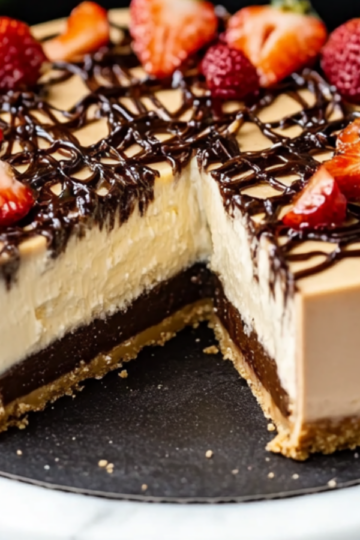 Decadent No-Bake Millionaire’s Cheesecake