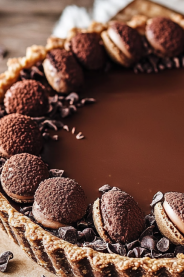 Decadent Chocolate Macaroon Tart