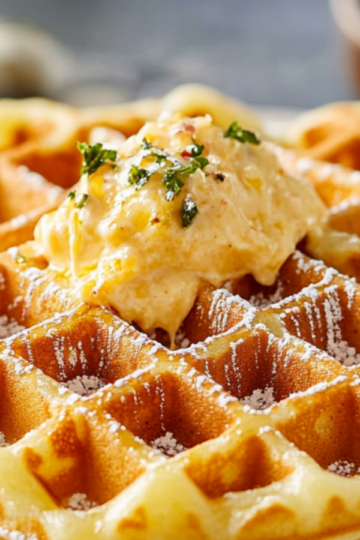 Cheesy Garlic Waffles: A Savory Twist