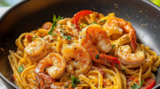 Jamaican Shrimp Pasta: A Creamy Delight