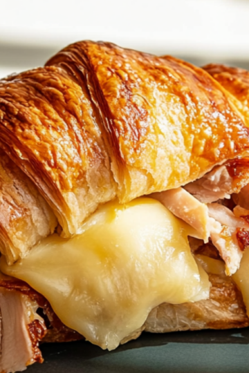 Baked Turkey & Cheese Croissant Delight