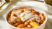 Easy Cinnamon Sugar Peach Cobbler