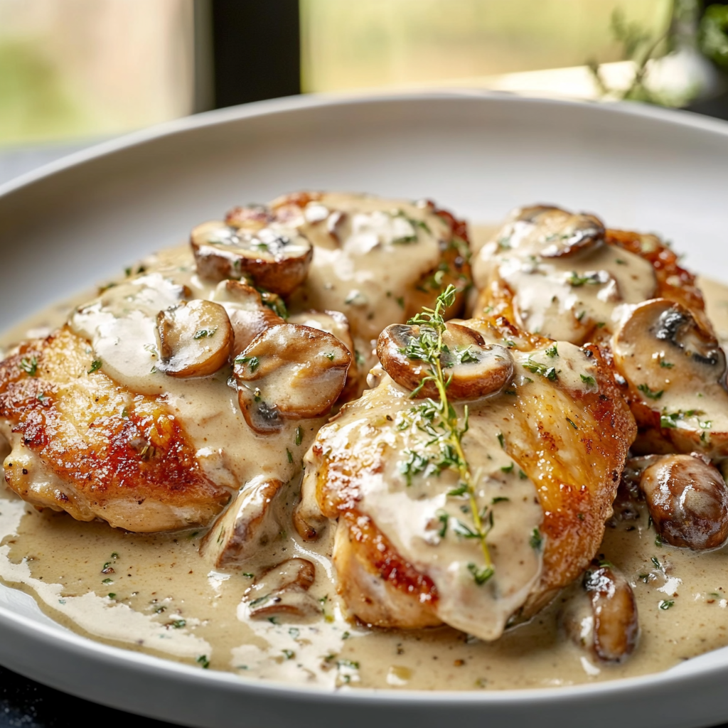 Creamy Mushroom Chicken Thighs