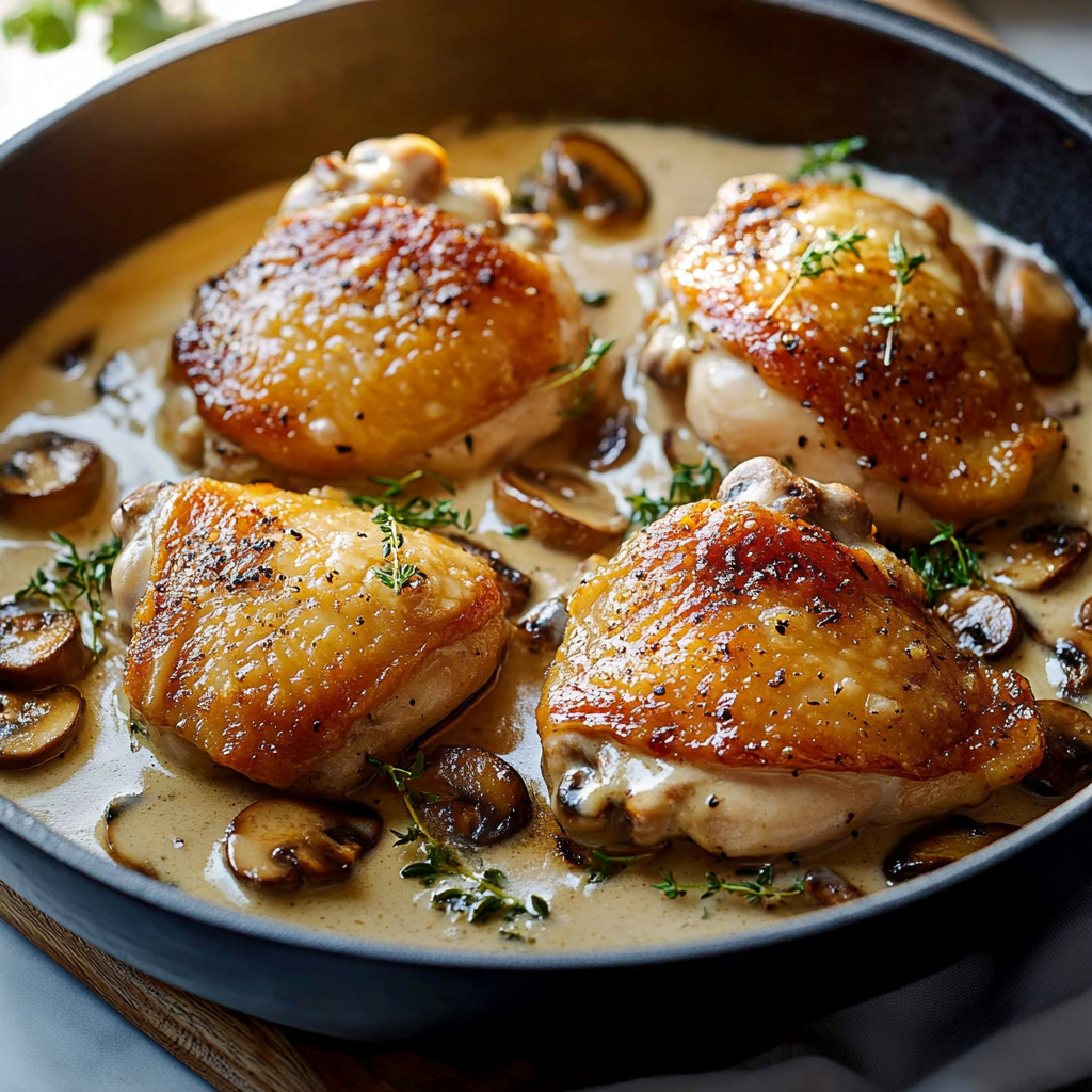 Creamy Mushroom Chicken Thighs