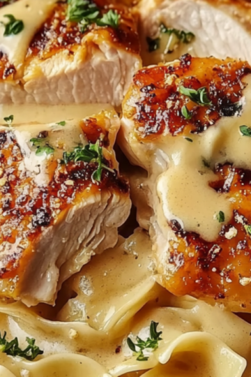 Chicken with buttered noodles