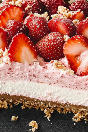 Strawberry crunch cheesecake