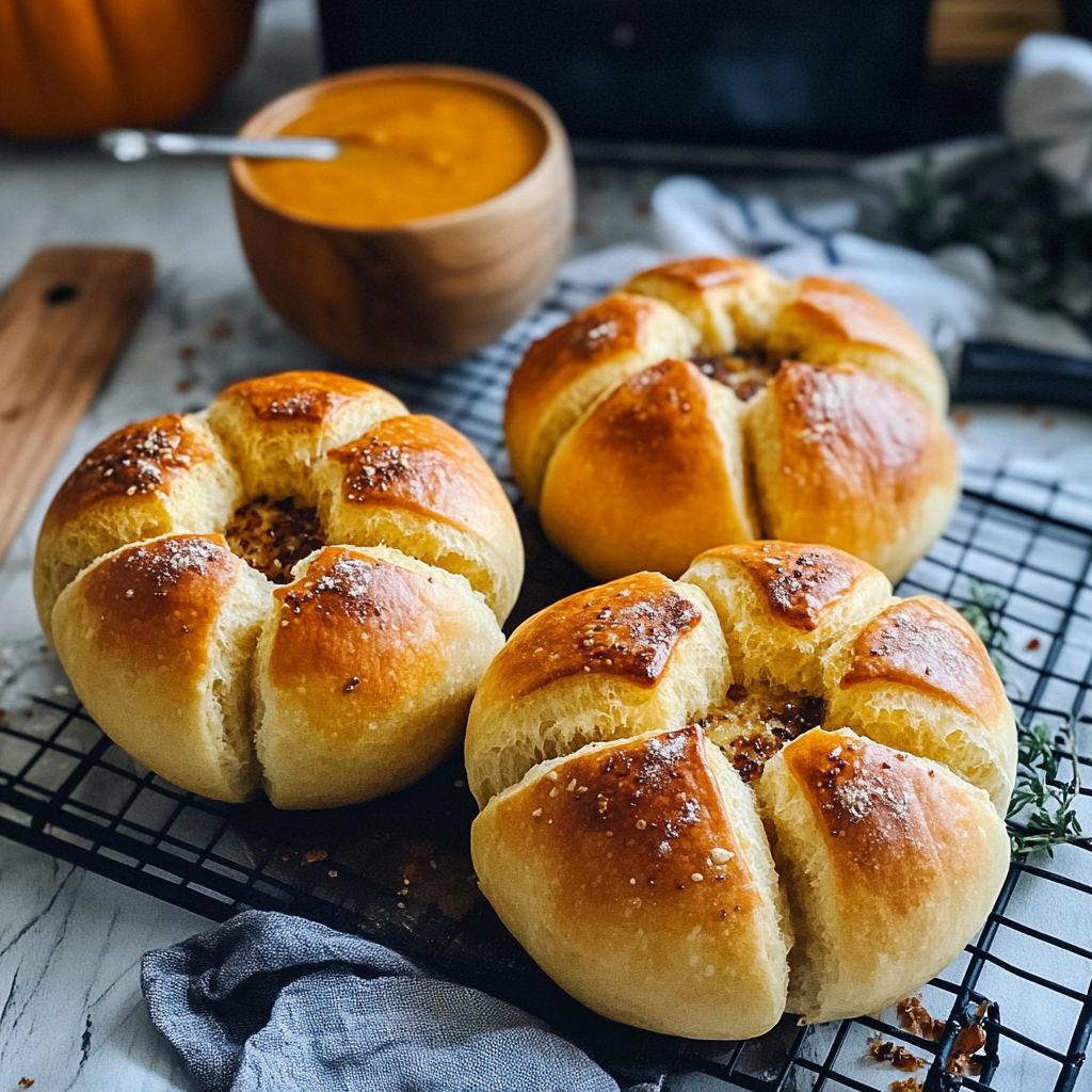 Pumpkin Bread Bowls Recipe