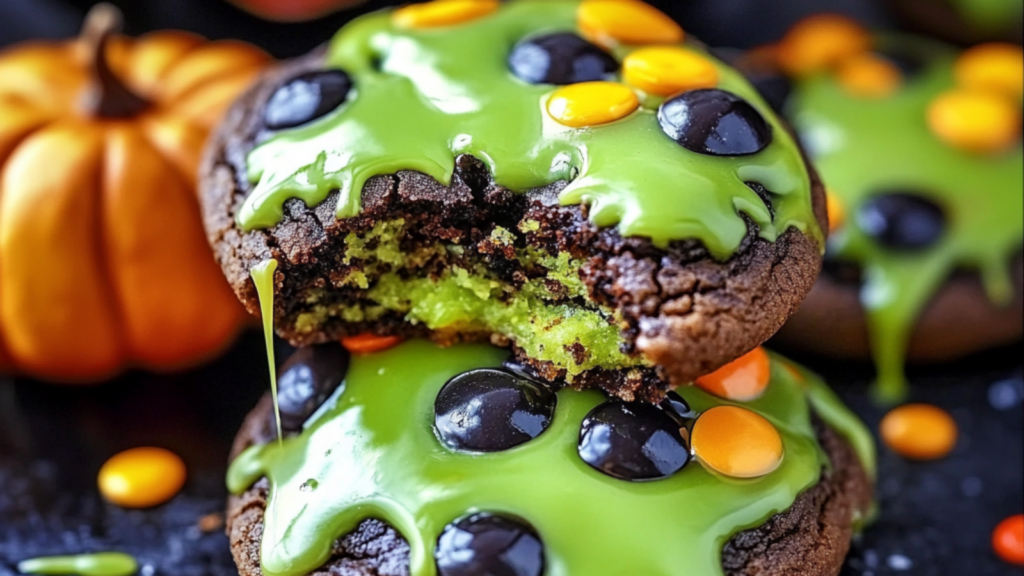Slime-Filled Halloween Cookies