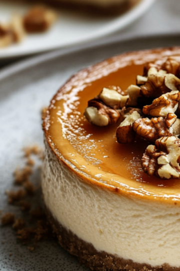 Maple walnut cheesecake