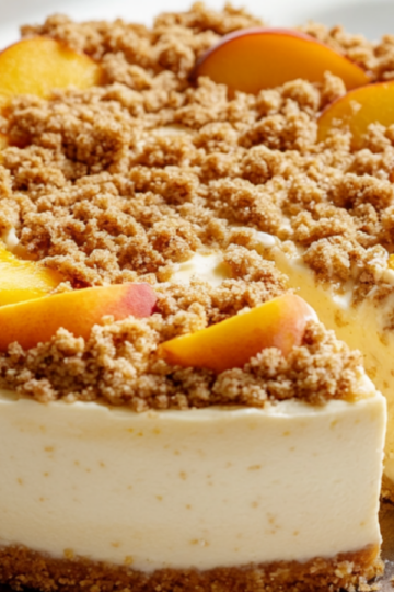 Peach Crumb Cheesecake