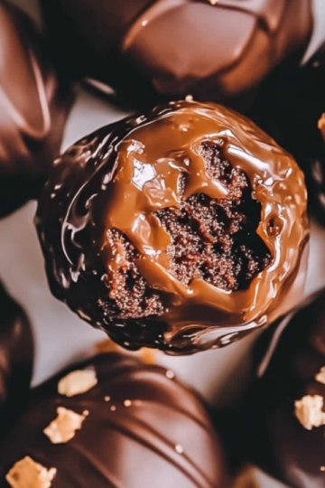 Caramel brownie truffles recipe