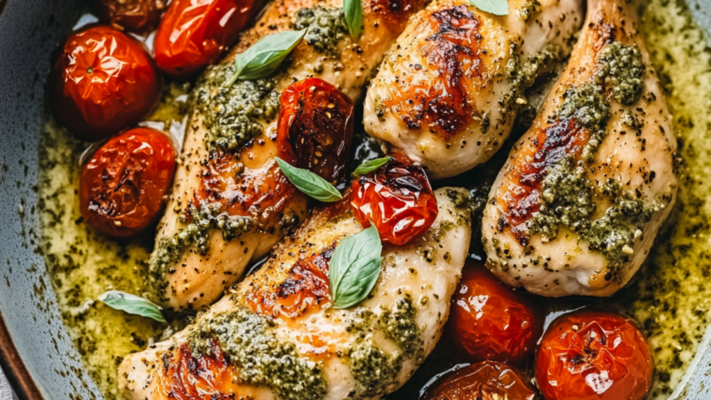 Creamy pesto chicken