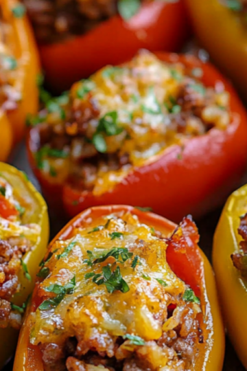 Stuffed mini peppers with beef