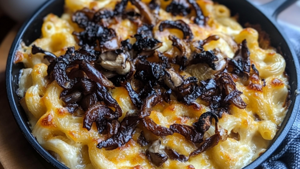 Caramelized onion mac cheese