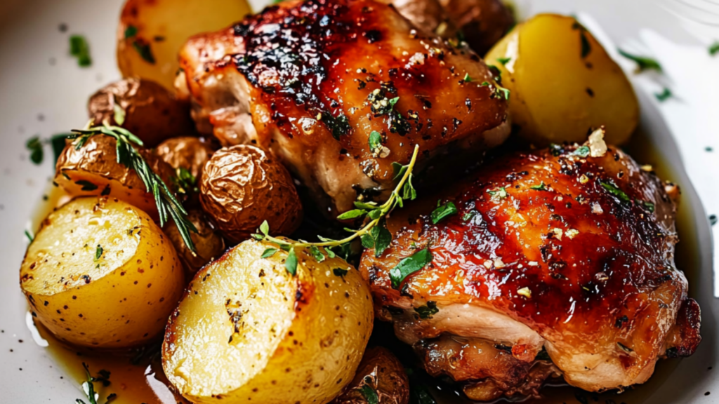 Chicken thighs with potatoes